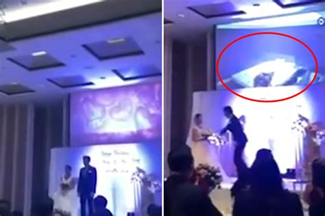 Groom Exposes Cheating Bride At Wedding After Showing Guests X Rated Video Of Her In Bed With