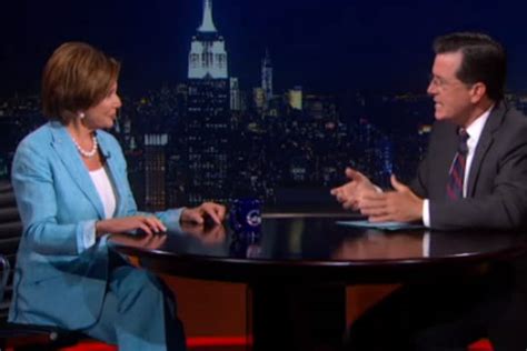Stephen Colbert Asks ‘nemesis Nancy Pelosi If She Has Naked Pictures Of John Boehner Video