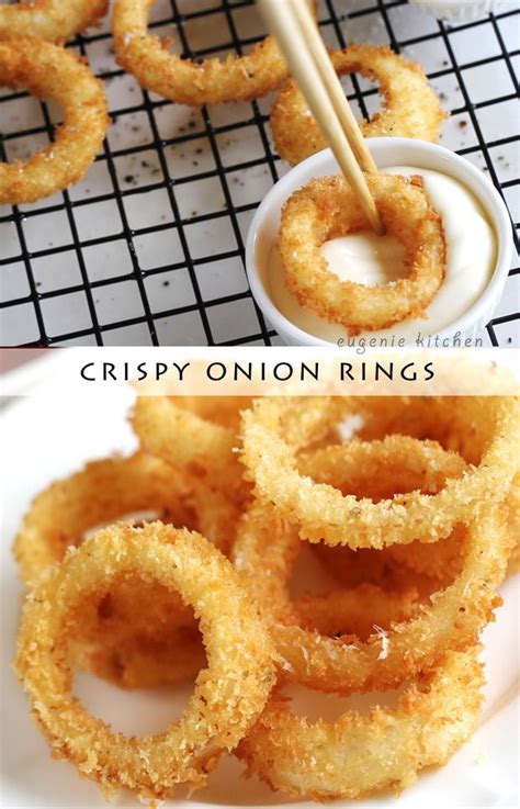 How To Make Crispy Onion Rings Eugenie Kitchen Crispy Fry Crispy