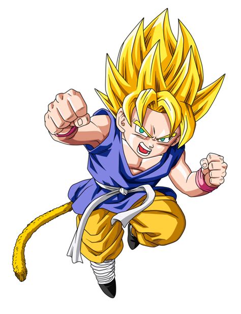 Este diseño tiene un pequeño homenaje a 3 grandes animadores y diseñadores,de una serie muy amada y odiaba por otros dragon ball gt. Image - Ssj kid goku update by boscha196-d37w9uk.png ...