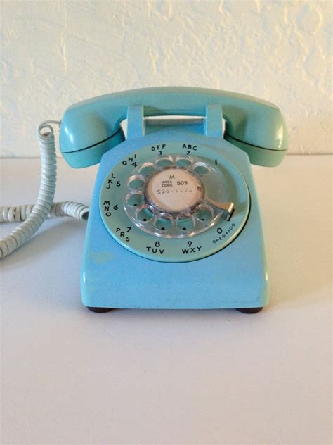 Vintage Blue Rotary Phone