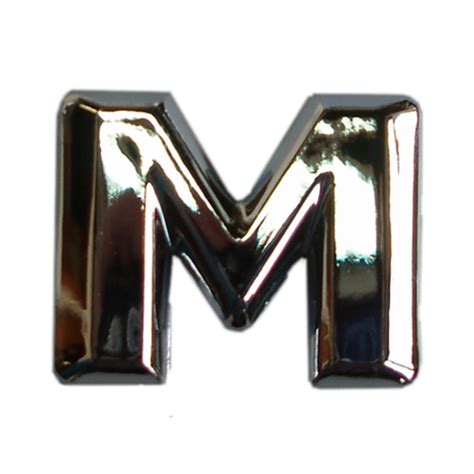 3d Relief Chrome Letter M Car Styling Chrome Letters And Numbers
