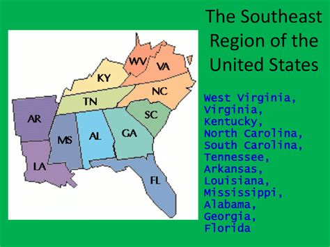 Drab Map Of South East Usa States Free Vector