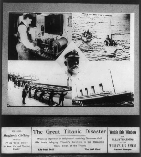 Captain Smith And Other Titanic Photos The Great Titanic Disaster Poster