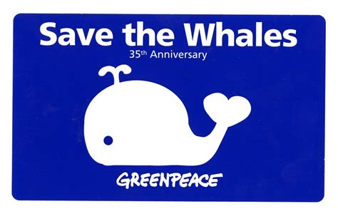 Save The Whales Greenpeace Sticker Smithsonian Institution
