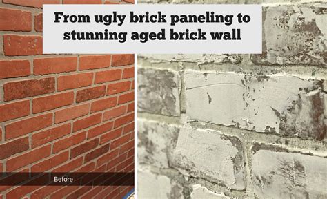 Faux Brick Wall Created From Brick Paneling