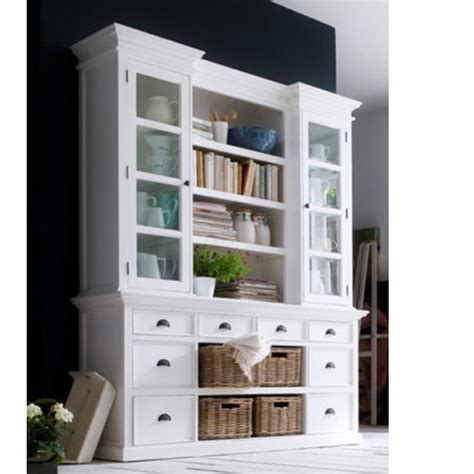 Allthorp Storage Bookcase With Basket Set In Classic White Furniture
