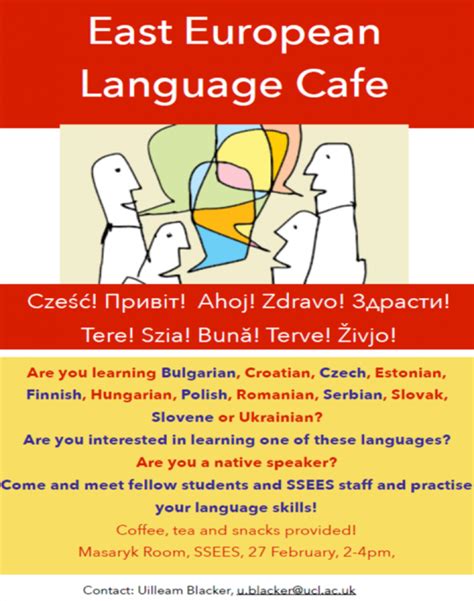 East European Language Cafe Ucl School Of Slavonic And East European