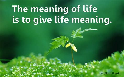 The Meaning Of Life Is To Give Life Meaning Viktor Frankl Mans