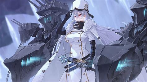 Azur Lane Sovetskaya Rossiya White Hair Mecha Commander Gloves