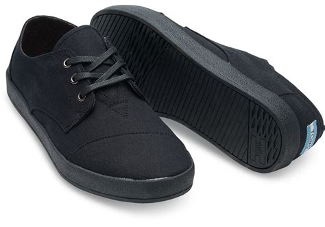 Toms Black Canvas Mens Paseo Sneakers In Black For Men Lyst
