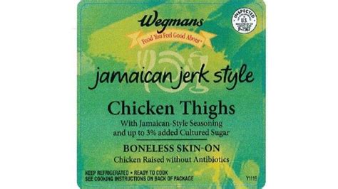 Fsis Issues Public Health Alert For Wegmans Jamaican Jerk Style Chicken