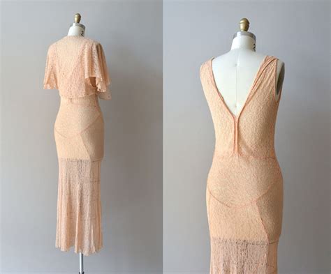 Phedre Lace Dress Vintage 1930s Dress Silk Lace 30s Dress Etsy
