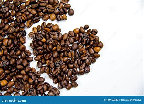 Coffee Beans Composition On A White Background Stock Photo Image Of