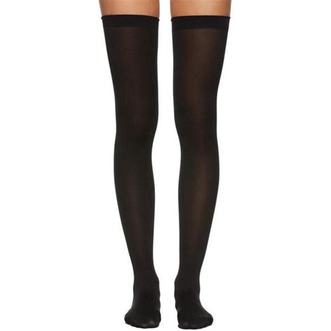 Wolford Black Fatal 80 Seamless Stay Ups 53 Liked On Polyvore