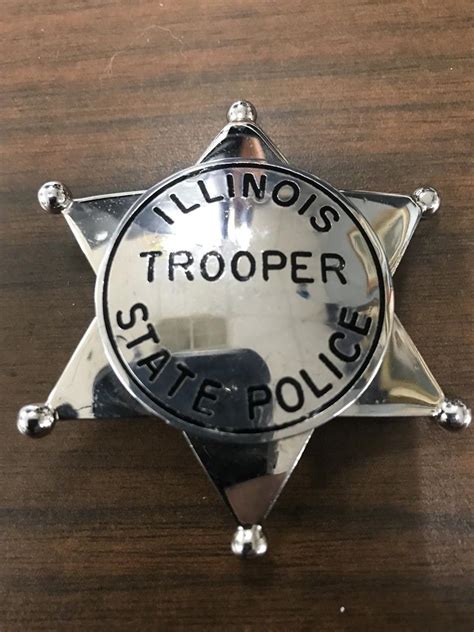 Illinois State Police Trooper Badge Blackinton 1945792386