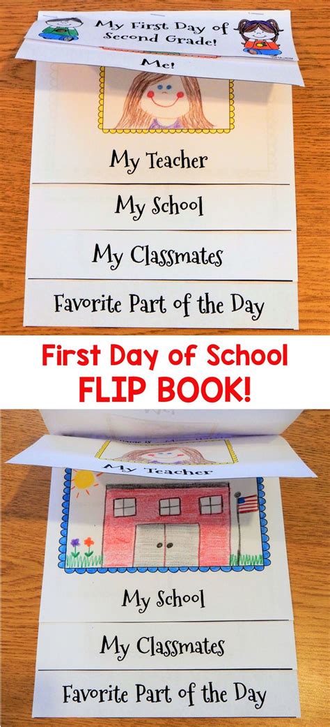 The First Day Of School Flip Book Is Shown