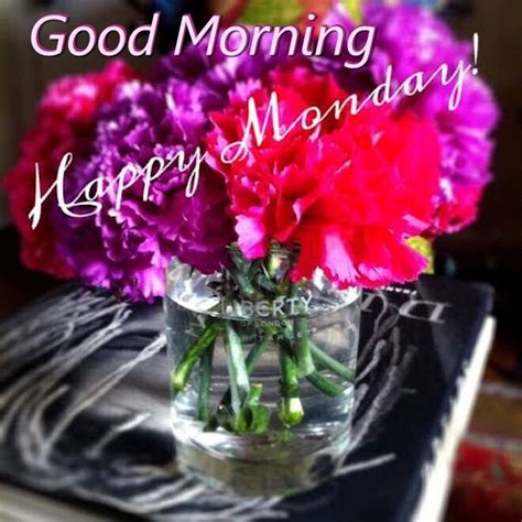 Good Morning Happy Monday With Flowers