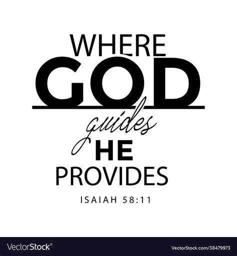 Where God Guides He Provides Royalty Free Vector Image