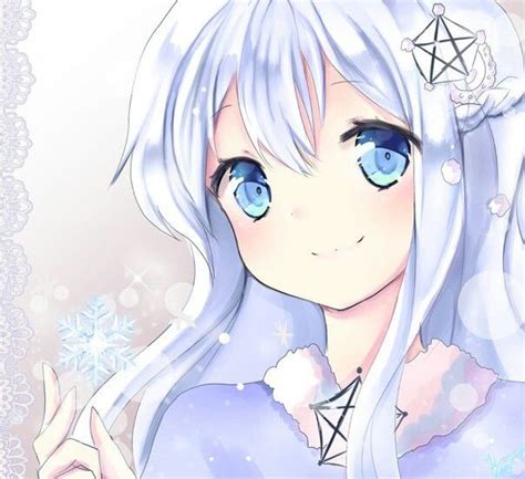 Anime Art Girl Beautiful Blue Hair Eyes