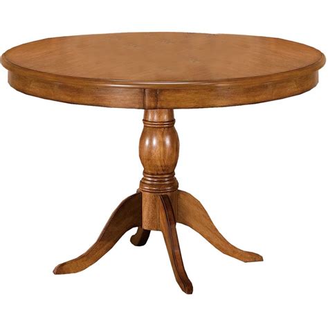 Hillsdale Bayberry Oak Round Casual Dining Table With Wood Top In Oak