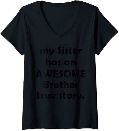 Womens My Sister Has An Awesome Brother Funny Sibling V