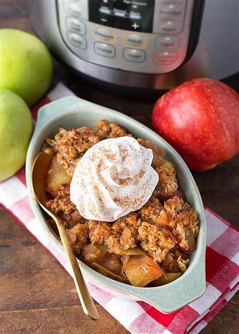 It takes a total of 30 minutes including prep time to get this dessert on the table for the whole family to enjoy! Instant Pot Apple Crisp | Simply Happy Foodie