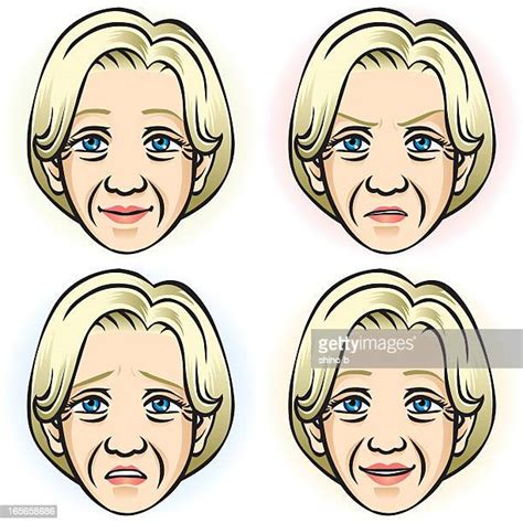 Happy And Sad Face Old Age High Res Illustrations Getty Images