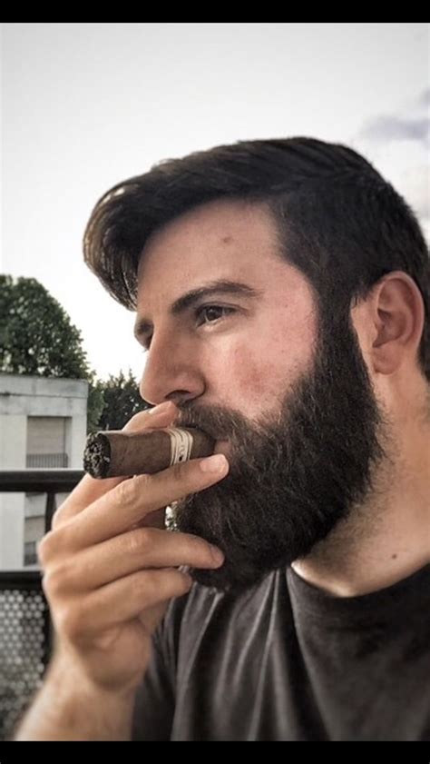 D Man Smoking Cigar Smoking Beard Envy Cigar Men Full Beard Shaved