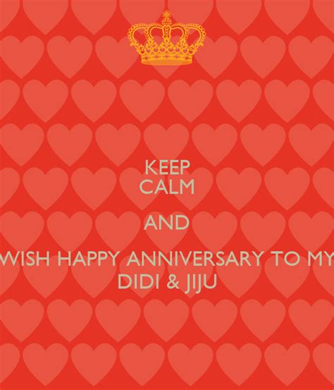 Keep Calm And Wish Happy Anniversary To My Didi And Jiju Poster Shweti