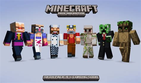 This pack also contains a compatibility update. Minecraft Xbox 360 Edition Skin Pack 4 Arrives, Retail ...
