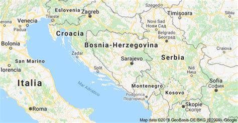 El meridiano y la hora. Mapa de Bosnia-Herzegovina | Croacia, Mapa de croacia ...