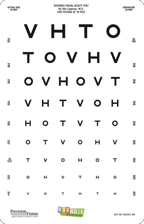 Eyewalls™ Peelstick Sloan Letters Translucent Chart Precision Vision