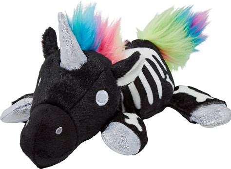 Frisco Halloween Skeleton Unicorn Plush Squeaky Dog Toy Medium
