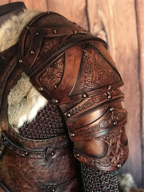 The Odinson Larp Leather Armour Full Set Leather Armor Shoulder