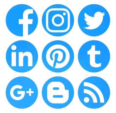 80 New Line Circle Social Media Icons Stock Editorial Photo