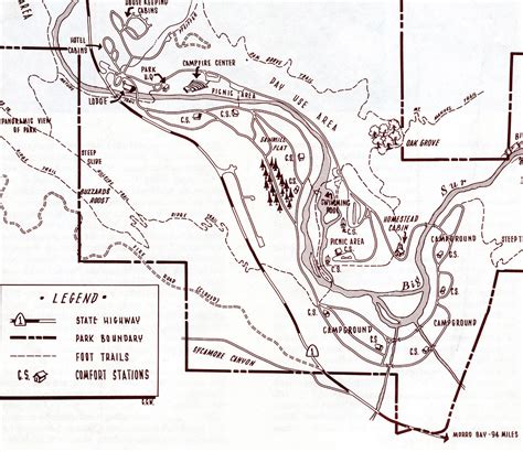 Pfeiffer Big Sur State Park 1963 Map Showing A Portion O Flickr