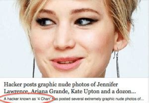 Hacker Posts Graphic Nude Photos Of Jennifer Lawrence Ariana Grande