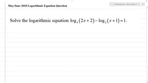CAPE Pure Mathematics Unit Module Basic Algebra And Functions Log Equation