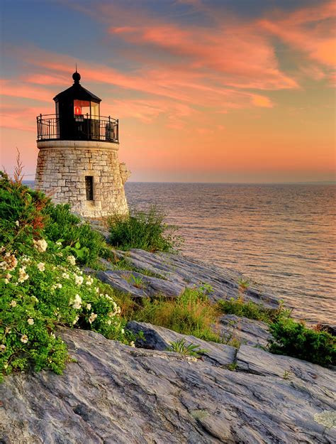 Castle Hill Lighthouse Rhode Island Photograph By Thomas Schoeller