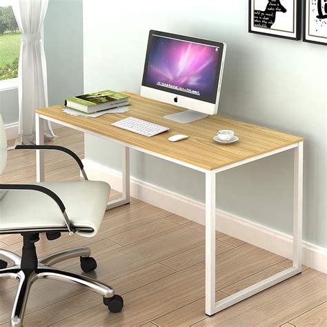 Shw Home Office 48 Inch Computer Desk Whiteoak Walmart