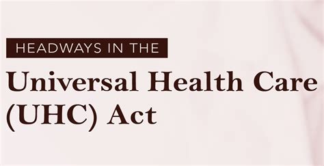Infographic Headways In The Universal Health Care Uhc Act