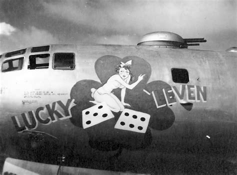 B 29 Superfortress Nose Art Lucky Leven World War Photos