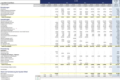 Cash Flow Berechnung Excel Vorlage Kostenlos