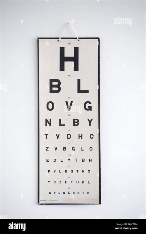 Opticians Eye Chart High Resolution Stock Photography And Images Alamy