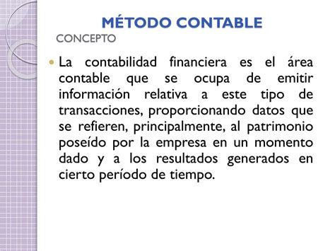 Ppt MÉtodo Contable Concepto Powerpoint Presentation Free Download