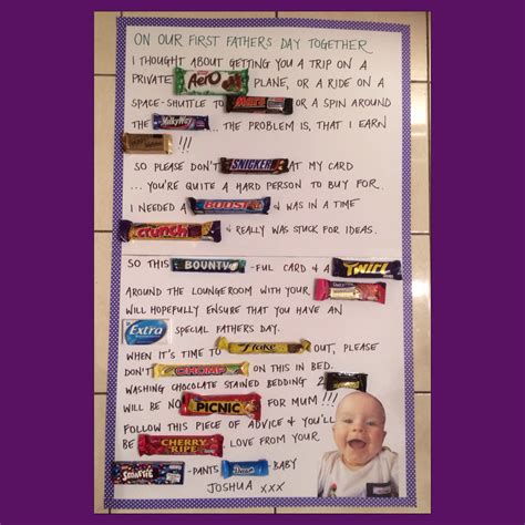 Fathers Day Candy Bar Card