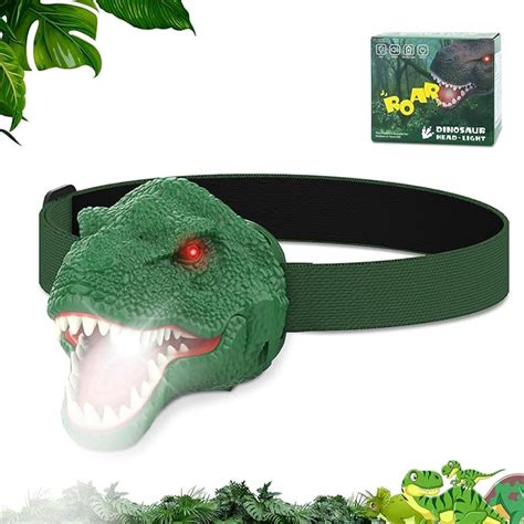 Nitigo Dinosaur Headlamp For Kids Flashlight Led Headlights