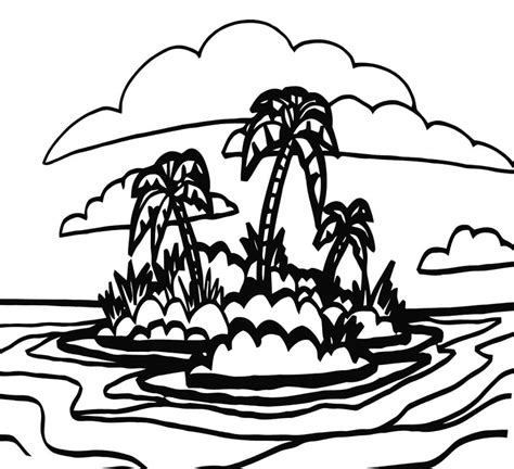 Desenhos de Ilha Fácil para Colorir e Imprimir ColorirOnline Com