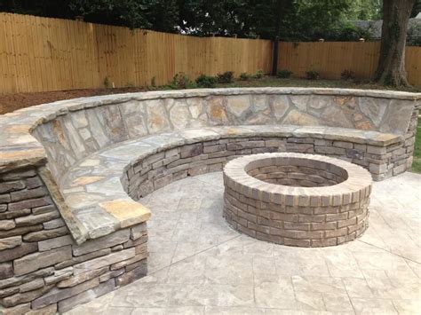 There is something magical about seating around fire and when the design is so beautiful, this magic. Fire pit with seating bench - by The Backyard | Fire pit ...